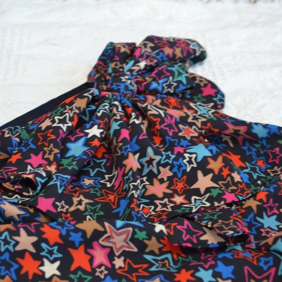J. Crew Jacuzzi Sexy Girly One-Shoulder Top In Kaleidoscope Star Print N… - Picture 5 of 12